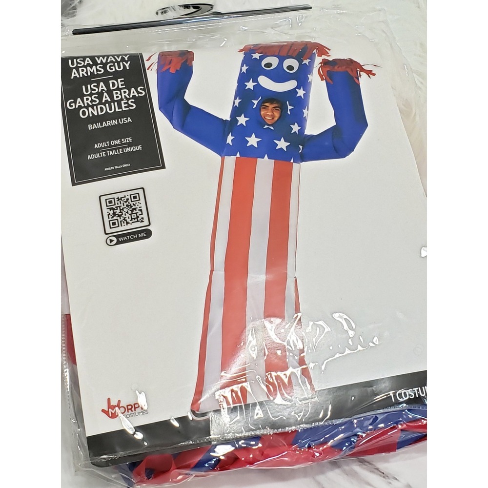 NEW ADULT Wacky Inflatable Tube Man Costume Arm Waving Tube Guy Halloween Men